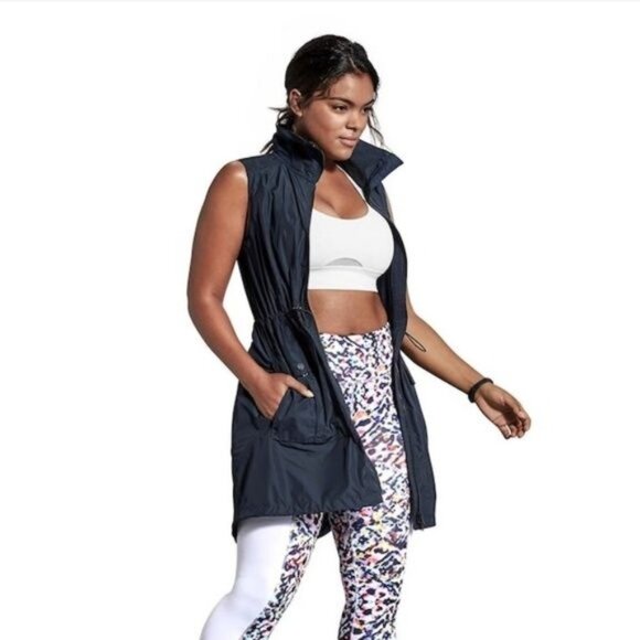 ATHLETA Navy Blue City Slicker Vest Jacket sz XXS - Picture 1 of 13